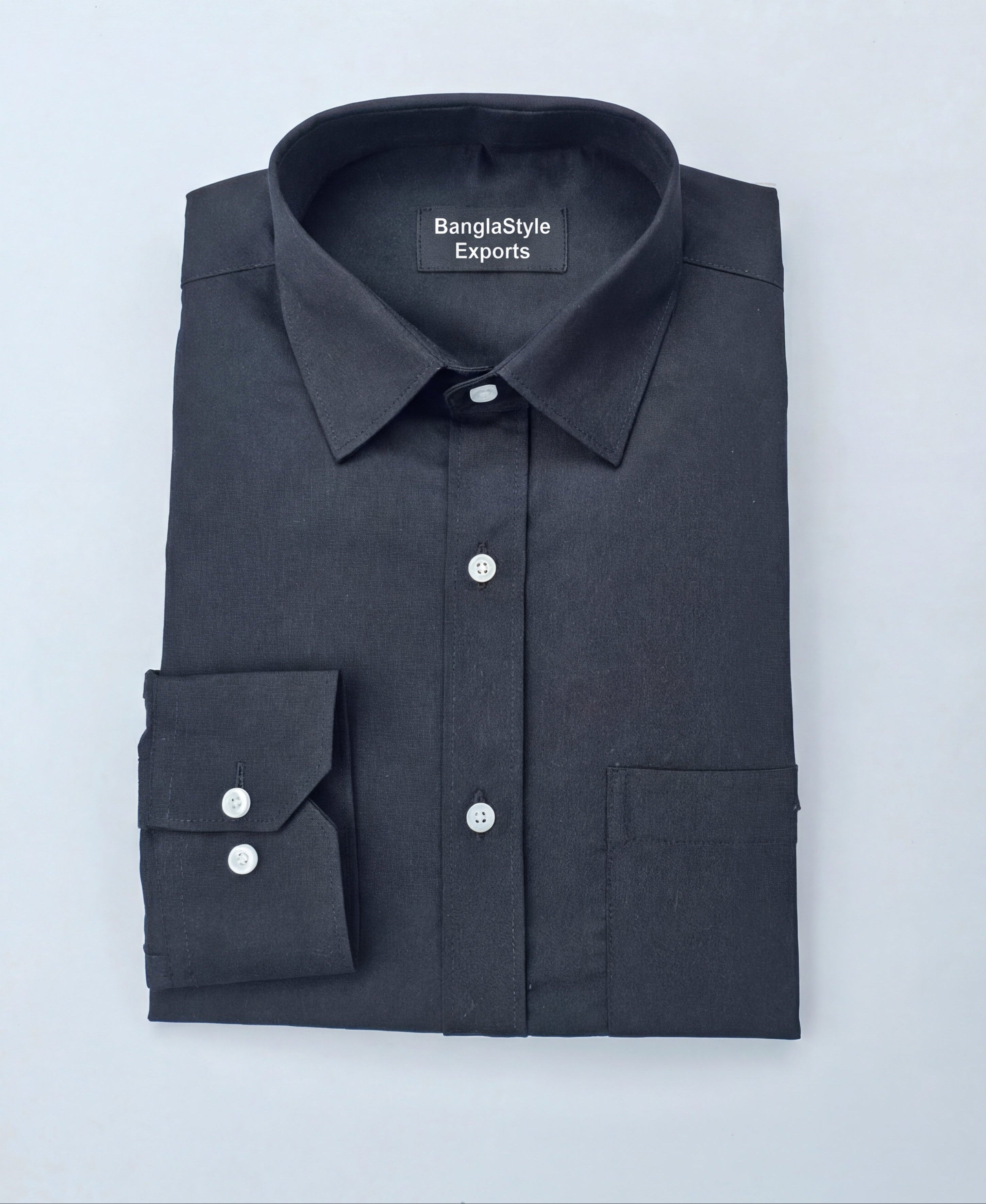 The Signature Black Formal Shirt | Banglastyle Exports