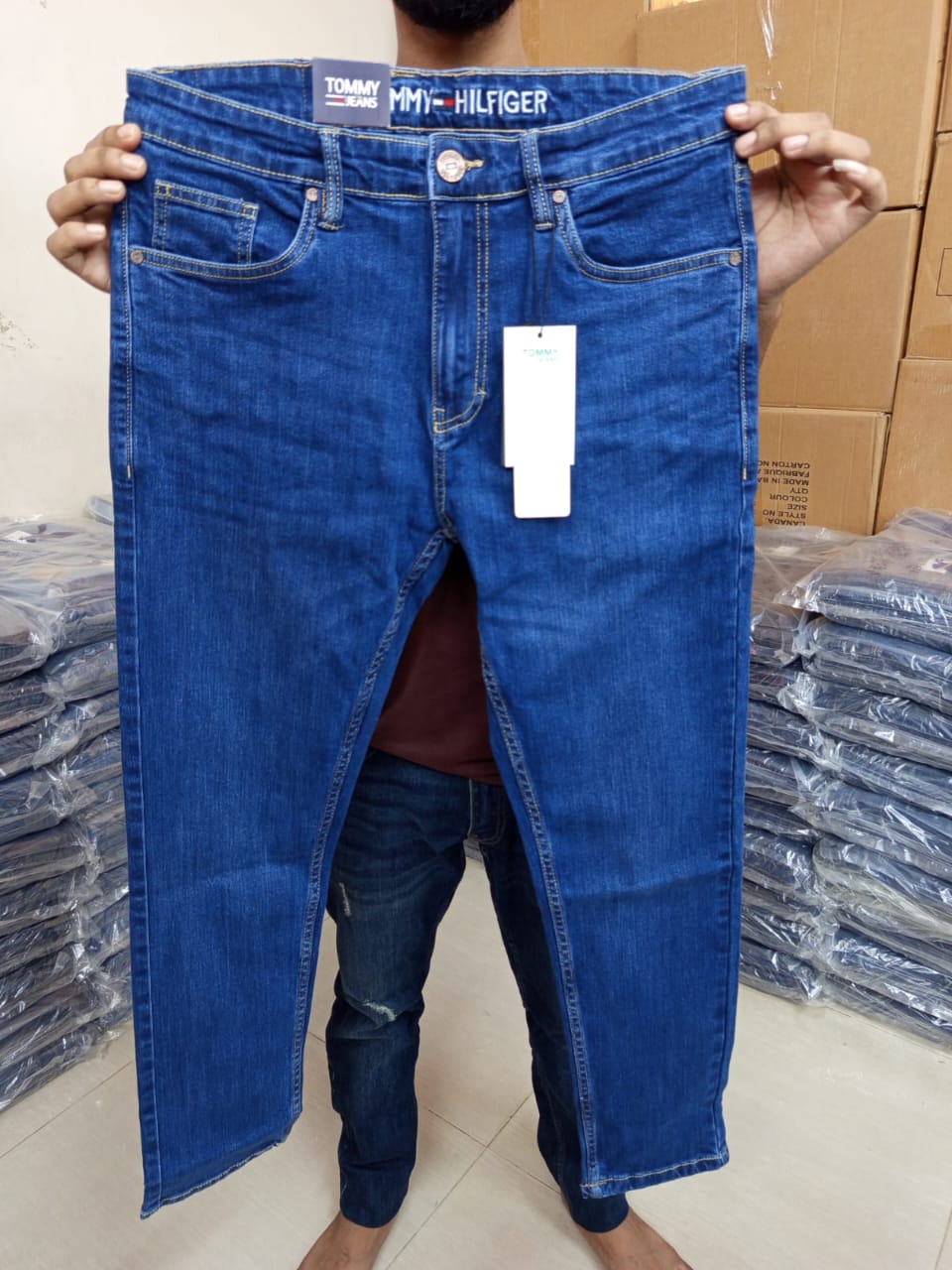 Tommy Hilfiger Men’s Regular Fit Jeans – Classic Blue